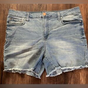 EUC Star Bedazzled Denim Shorts